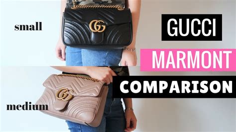 gucci marmont size comparison in cm|authentic Gucci Marmont small bag.